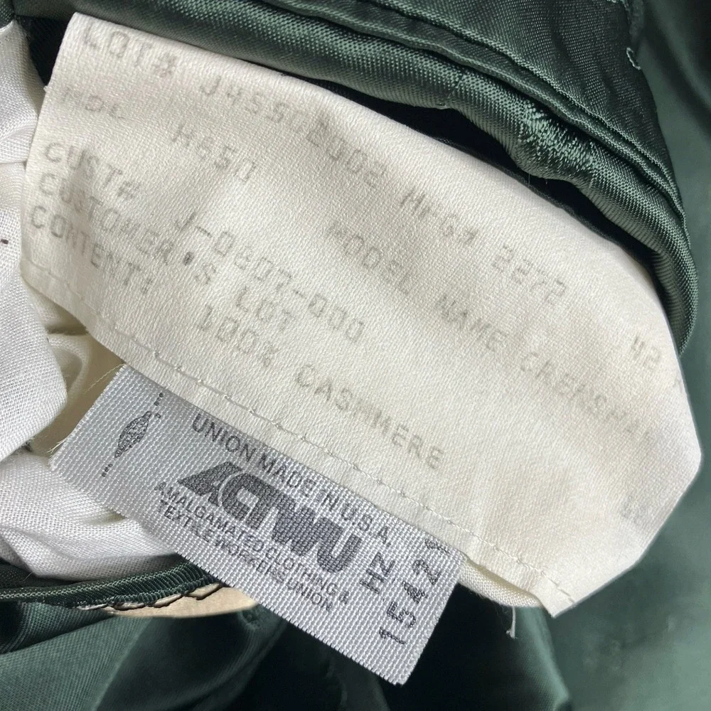 Vintage 90s Bobby Jones Cashmere Blazer Sport Coat Mens 42 R Green Made in USA‎